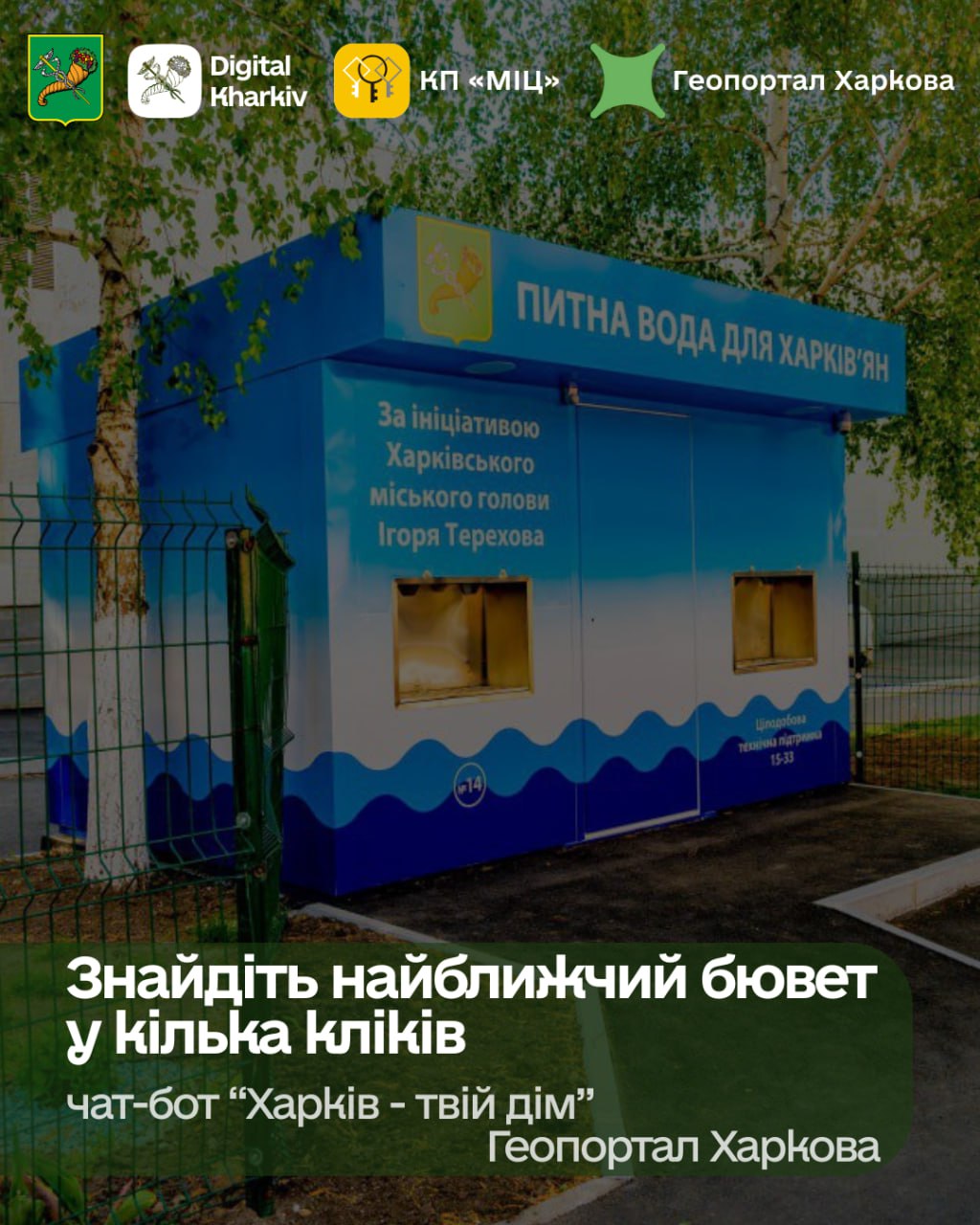 Знайдіть найближчий бювет у кілька кліків